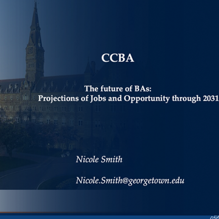 Screenshot of The Future of BAs: Projections of Jobs and Opportunity Through 2031