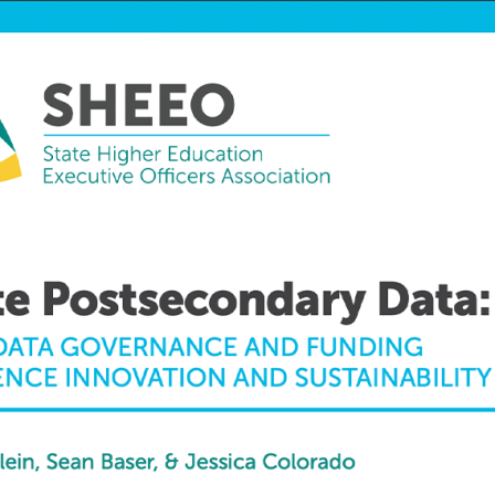 Screenshot of State Postsecondary Data: How Data Governance and Funding Influence Innovation and Sustainability