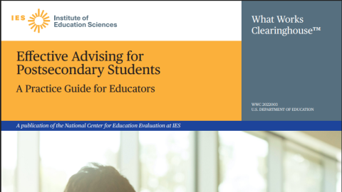 Cover of Effective Advising for Postsecondary Students: A Practice Guide for Educators