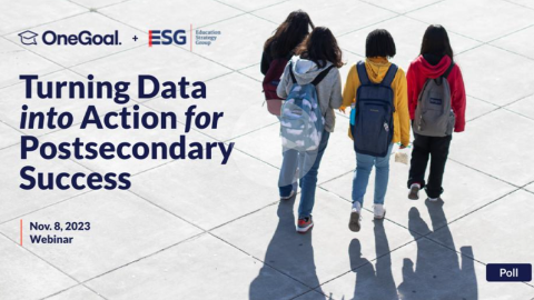 Screenshot of Turning Data into Action for Postsecondary Success