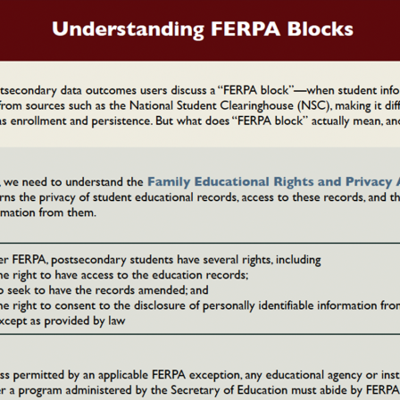 snippet of FERPA blocks infographic image