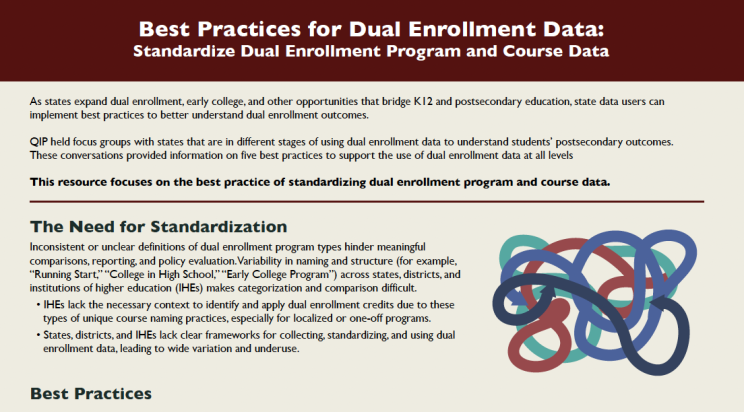 thumbnail of best practices dual enrollment infographic