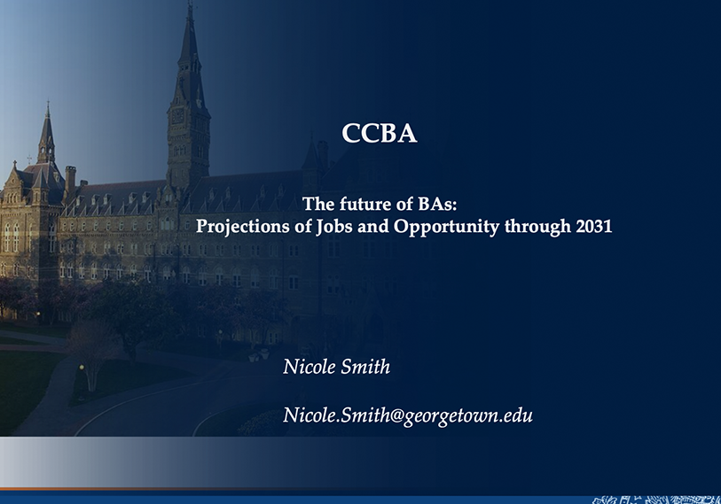 Screenshot of The Future of BAs: Projections of Jobs and Opportunity Through 2031